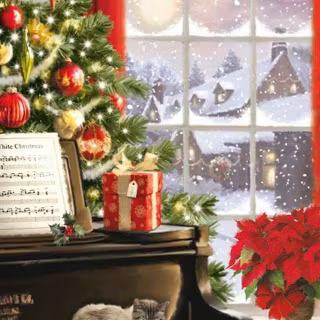 Piano Christmas wallpaper
