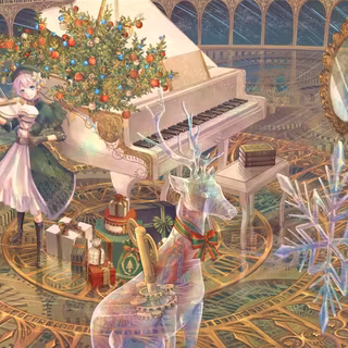Piano Christmas wallpaper