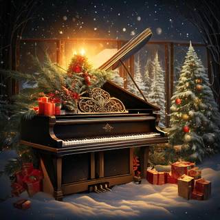 Piano Christmas wallpaper