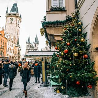 Prague Christmas wallpaper
