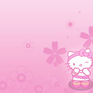 Pink Christmas Hello Kitty wallpaper