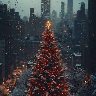 Manhattan Christmas wallpaper