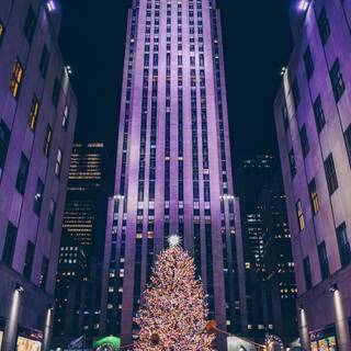 Manhattan Christmas wallpaper