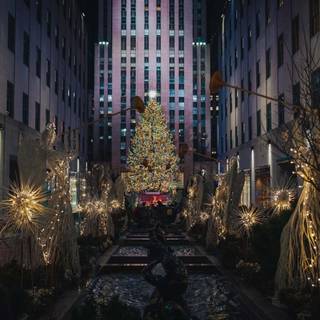 Manhattan Christmas wallpaper