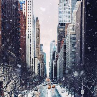 Manhattan Christmas wallpaper
