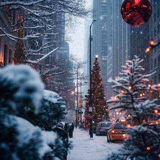 Manhattan Christmas wallpaper