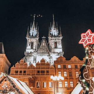 Prague Christmas wallpaper