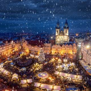 Prague Christmas wallpaper