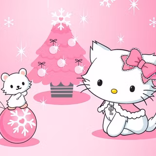 Hello Kitty Christmas PC wallpaper