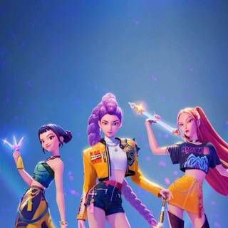 Kpop Demon Hunters Christmas wallpaper