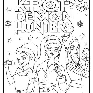 Kpop Demon Hunters Christmas wallpaper