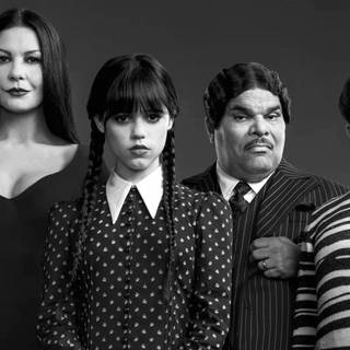 Wednesday cast wallpaper