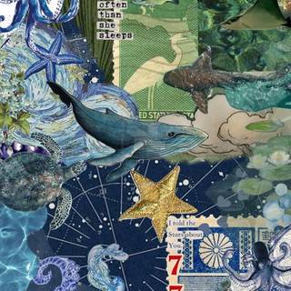 Greenish blue wallpaper