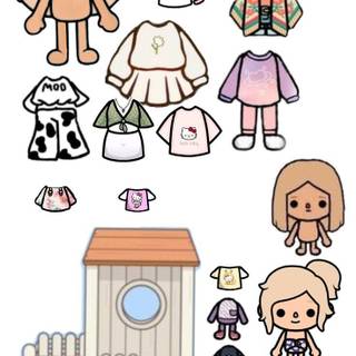 Toca Boca dress up wallpaper