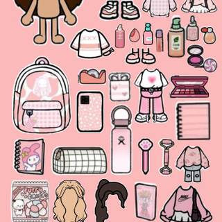 Toca Boca dress up wallpaper