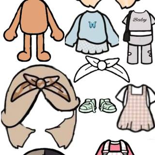 Toca Boca dress up wallpaper