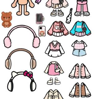 Toca Boca dress up wallpaper