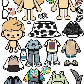 Toca Boca dress up wallpaper