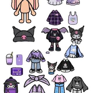 Toca Boca dress up wallpaper