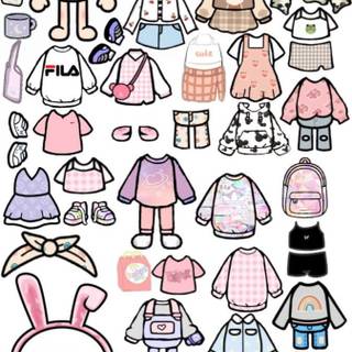 Toca Boca dress up wallpaper