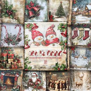 Country Christmas collage wallpaper