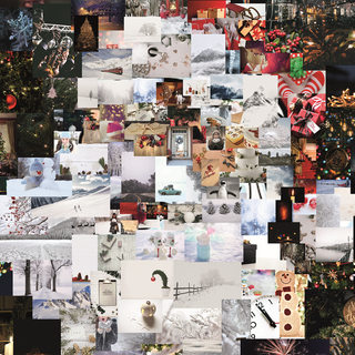 Country Christmas collage wallpaper