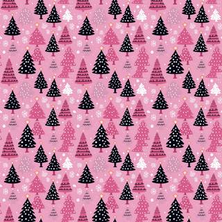 Christmas preppy pink wallpaper