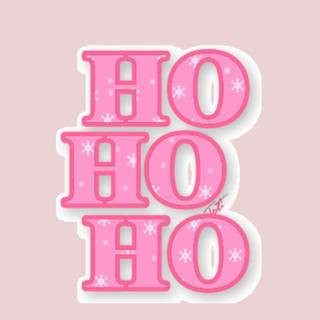 Christmas preppy pink wallpaper