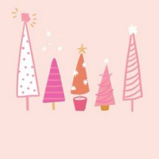Christmas preppy pink wallpaper
