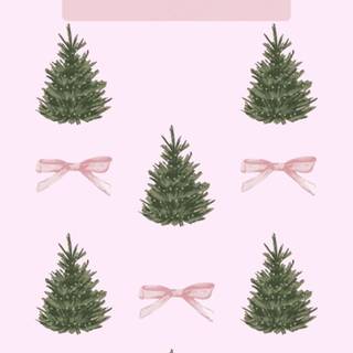 Christmas preppy bows wallpaper
