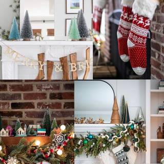 Country Christmas collage wallpaper