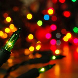 Christmas lights Macbook wallpaper