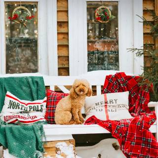 Country Christmas collage wallpaper