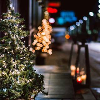 Christmas lights Macbook wallpaper