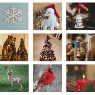 Country Christmas collage wallpaper