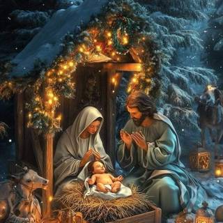 Christmas Jesus born wallpaper