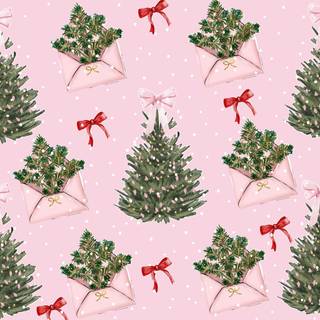 Christmas preppy bows wallpaper