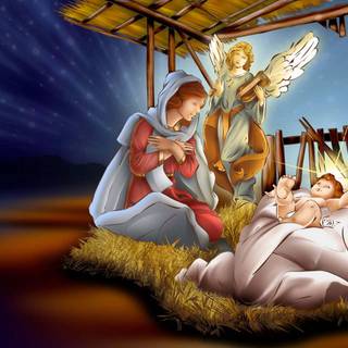 Christmas Jesus born wallpaper