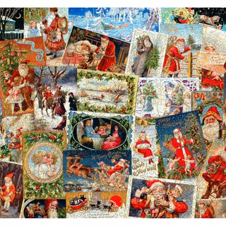 Vintage Christmas card wallpaper