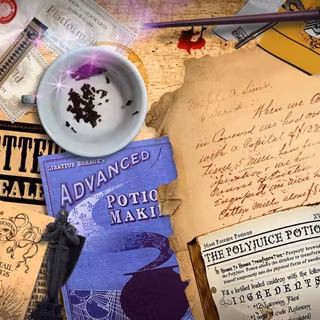 Harry Potter aesthetic desktop collage wallpaper