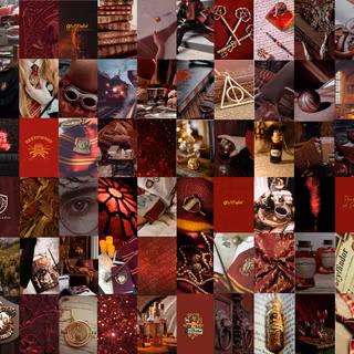 Harry Potter aesthetic desktop collage wallpaper