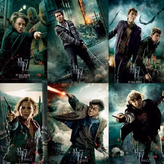 Harry Potter aesthetic desktop collage wallpaper