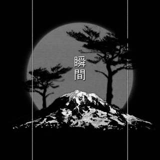 Black and white Japanese wallpaper