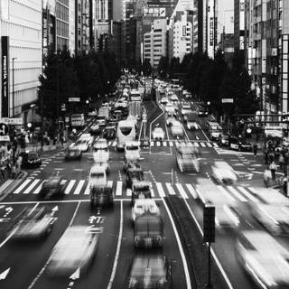 Black and white Japanese wallpaper