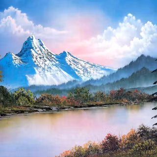 Bob Ross painting wallpaper