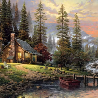 Bob Ross painting wallpaper