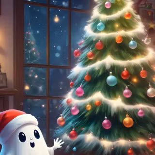 Christmas ghost wallpaper