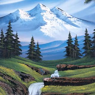 Bob Ross painting wallpaper