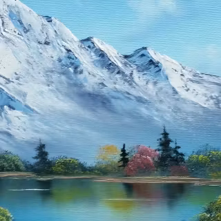 Bob Ross painting wallpaper