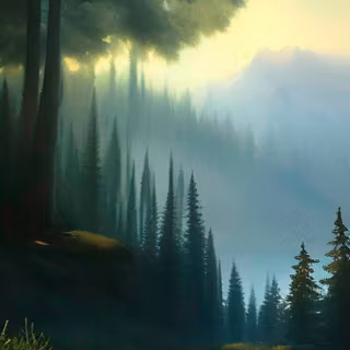 Bob Ross painting wallpaper